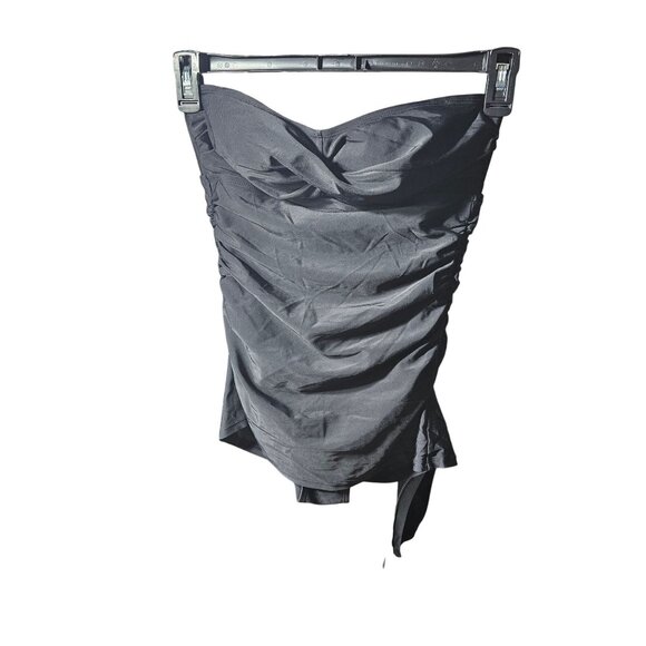 Black Strapless Ruched Top By Merona - S - Picture 1 of 5